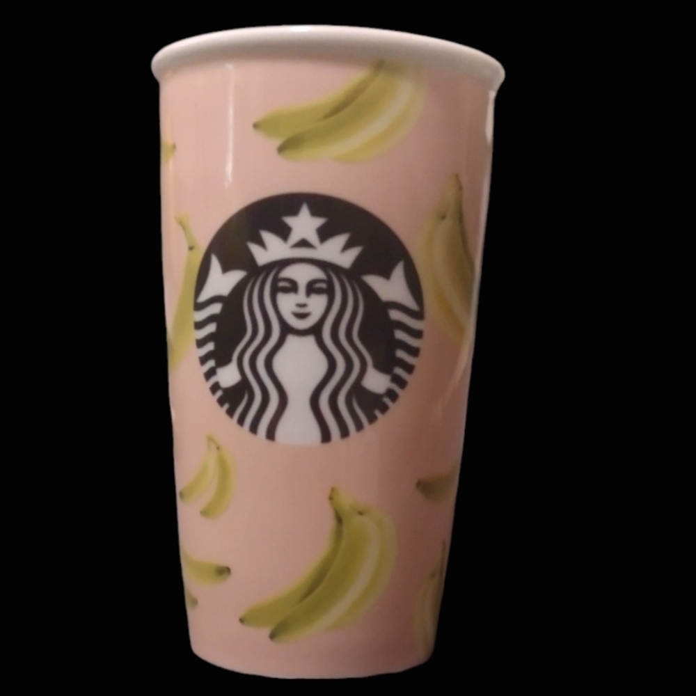 STARBUCKS 2015 "BANANAS" Mermaid Siren Logo Ceramic Coffee Mug Tumbler 12oz
